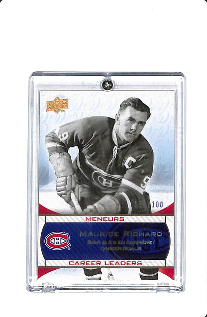 2008-09 UPPER DECK CANADIENS CENTENNIAL SET CAREER LEADERS MAURICE RICHARD /100