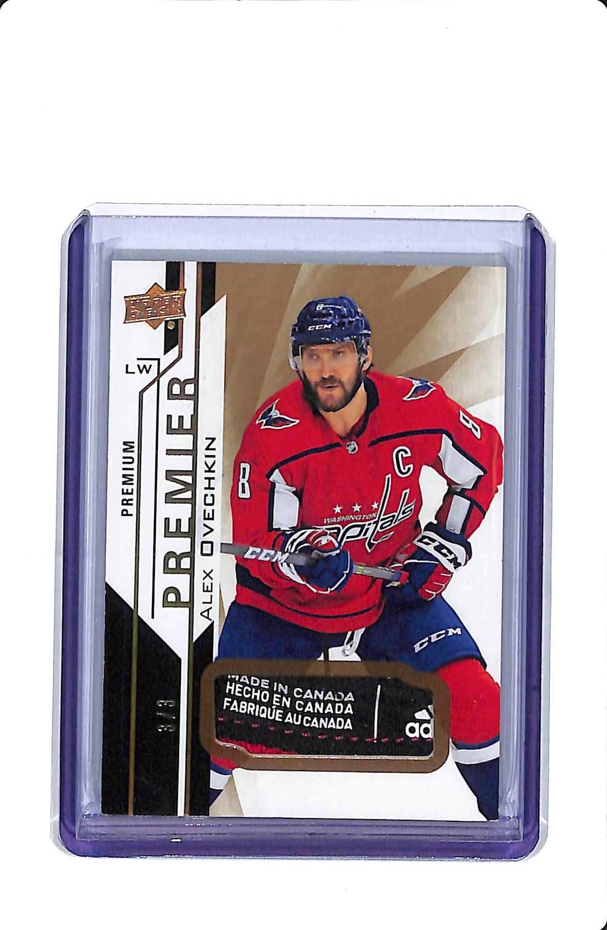 2018-19 UPPER DECK PREMIER HOCKEY PREMIUM ALEX OVECHKIN LAUNDRY TAG 3/3
