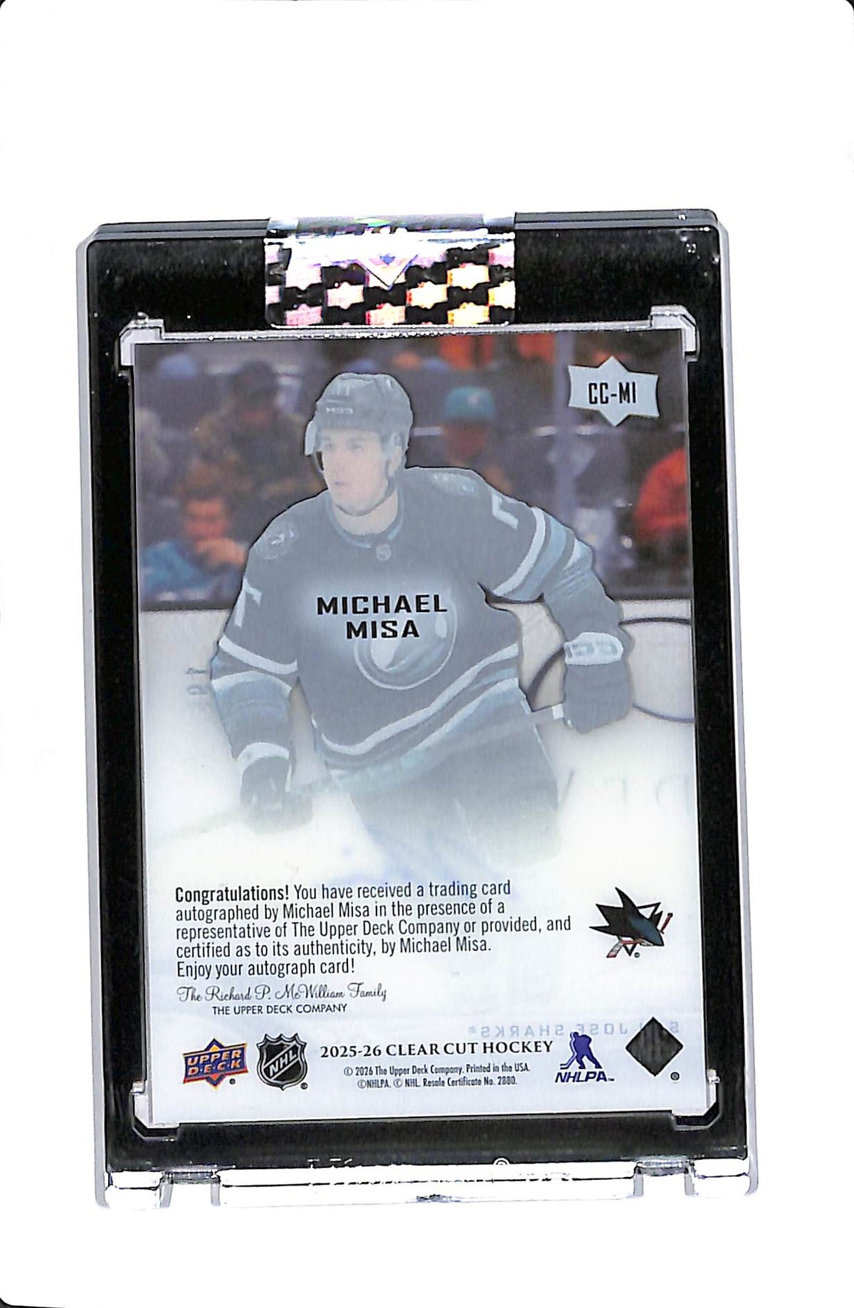 2025-26 UPPER DECK CLEAR CUT #CC-MI MICHAEL MISA ROOKIE AUTO /199
