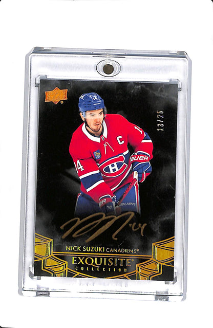 2024 UPPER DECK THE CUP #EB-20 NICK SUZUKI EXQUISITE COLLECTION GOLD AUTO /25