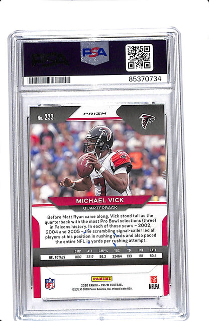 2020 PRIZM MICHAEL VICK GREEN IP SIGNATURE PSA DNA AUTHENTIC AUTO #233