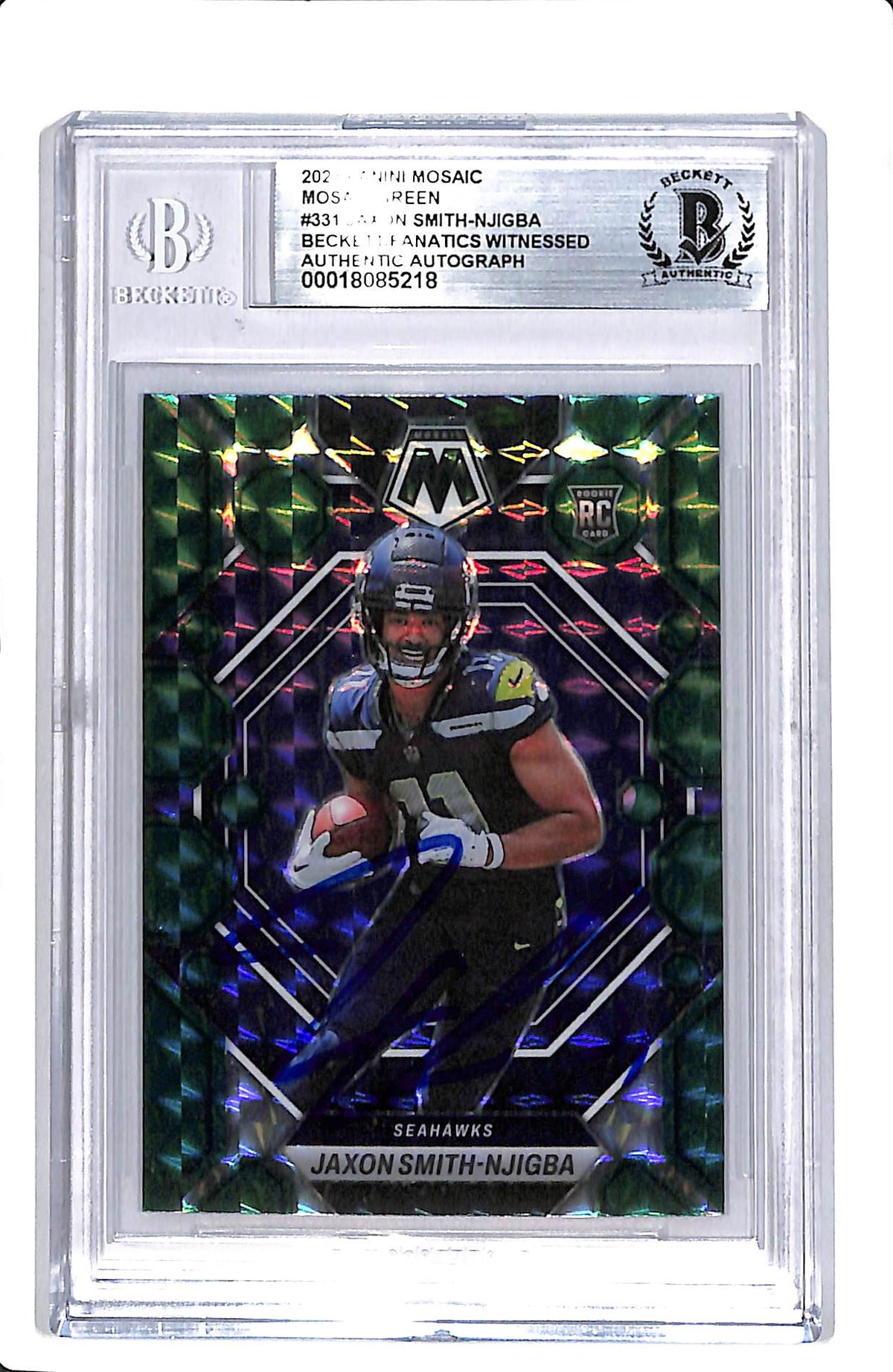 2023 PANINI MOSAIC JAXON SMITH-NJIGBA #331 ROOKIE IP AUTO BGS WITNESSED AUTHENTIC