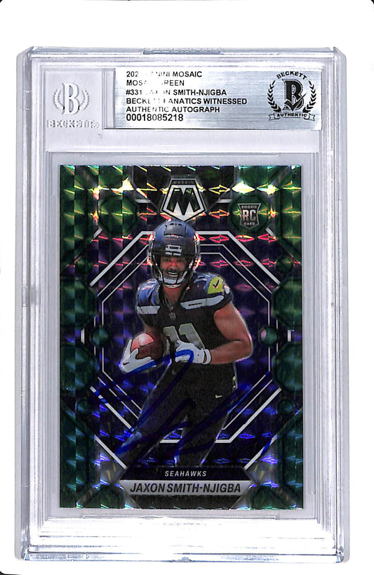 2023 PANINI MOSAIC JAXON SMITH-NJIGBA #331 ROOKIE IP AUTO BGS WITNESSED AUTHENTIC