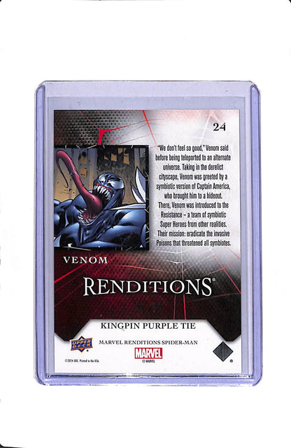 2024 UPPER DECK MARVEL SPIDER-MAN RENDITIONS /99 VENOM #24