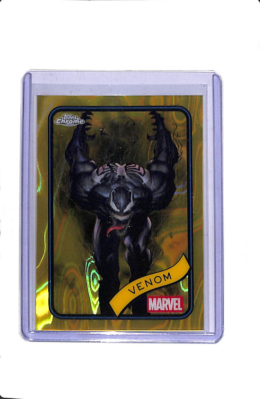 2025 TOPPS CHROME VENOM #149 YELLOW LAVA REFRACTOR