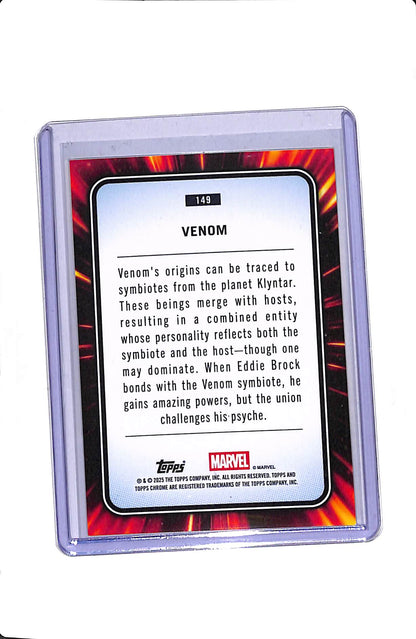 2025 TOPPS CHROME VENOM #149 YELLOW LAVA REFRACTOR