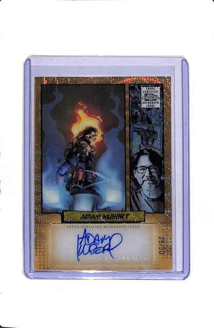 2024 TOPPS CHROME MARVEL ADAM KUBERT#CA-ADK COMIC ARTIST AUTO GOLD WAVE /50