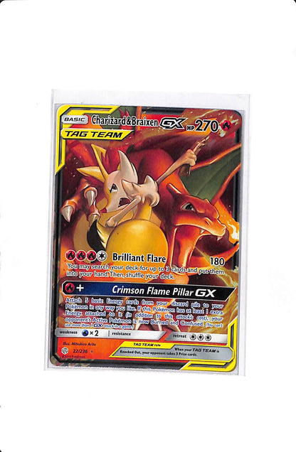 Charizard & Braixen GX Cosmic Eclipse Ultra Rare 22/236