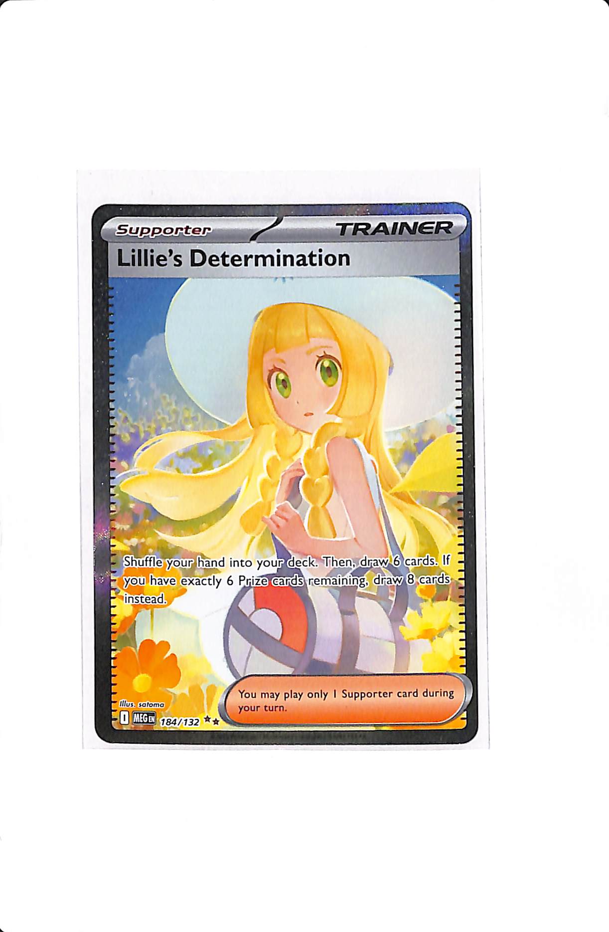Lillie's Determination Mega Evolution Special Illustration Rare 184/132