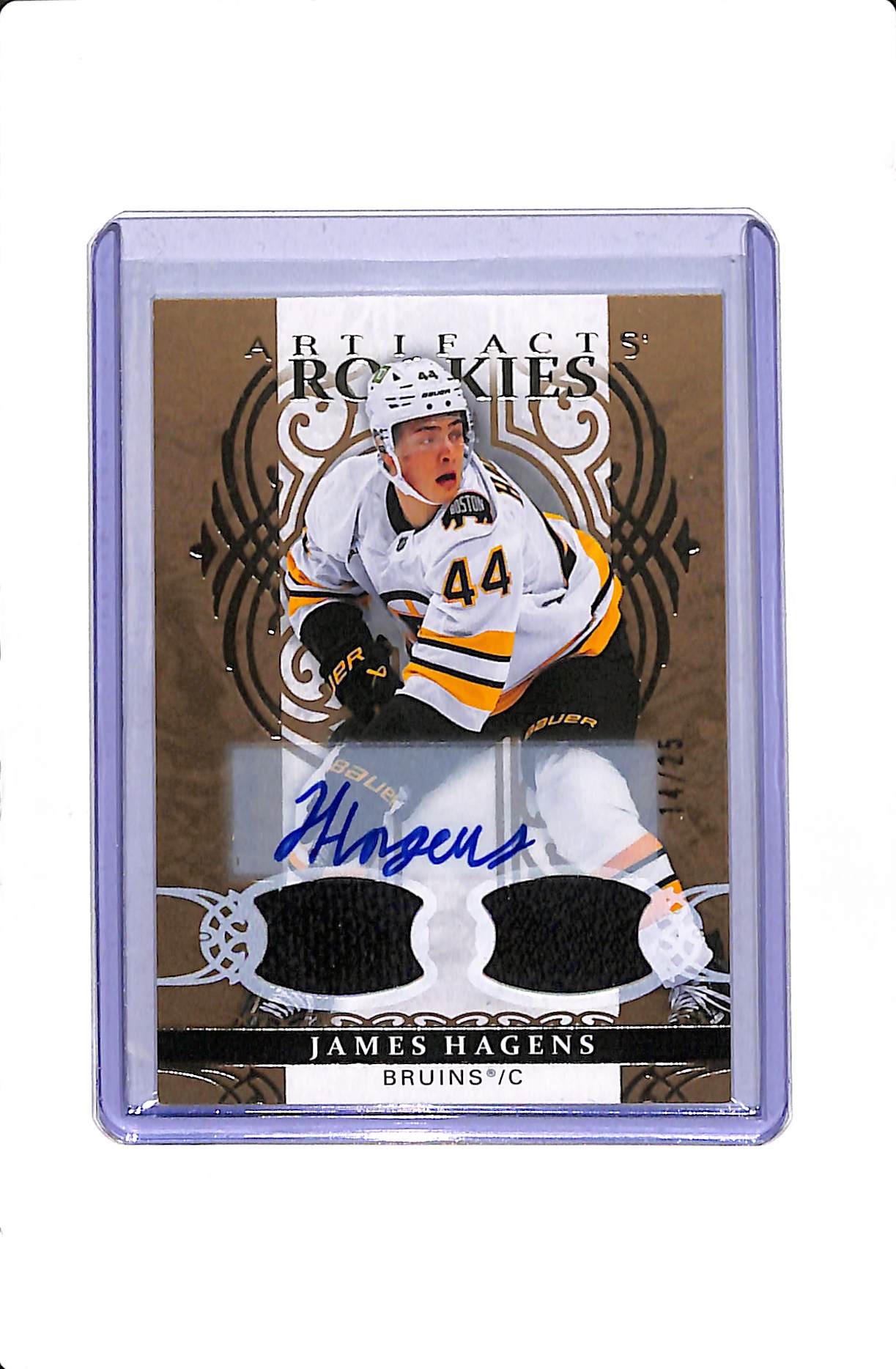 2026-27 UPPER DECK ARTIFACTS JAMES HAGENS #198 ROOKIE MATERIAL GOLD AUTO /25
