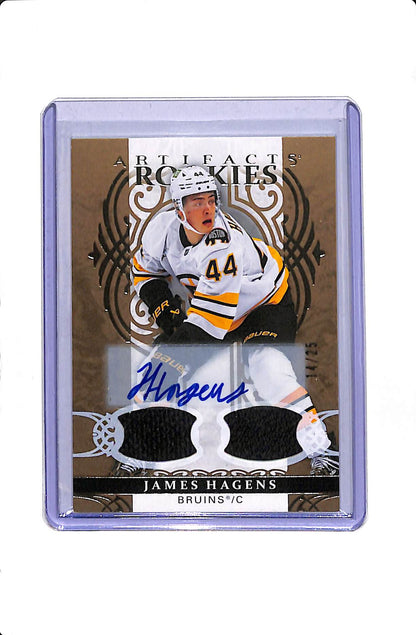 2026-27 UPPER DECK ARTIFACTS JAMES HAGENS #198 ROOKIE MATERIAL GOLD AUTO /25