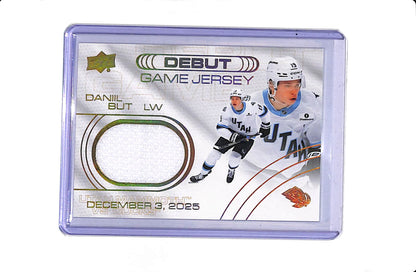 2025-26 UPPER DECK EXTENDED SERIES DANIIL BUT DEBUT GAME JERSEY #DGJ-DB