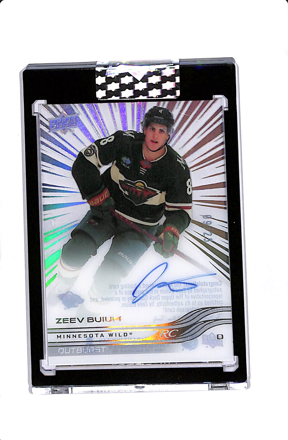 2025-26 UD CLEAR CUT ZEEV BUIUM #CC-ZB OUTBURST ROOKIE AUTO /25