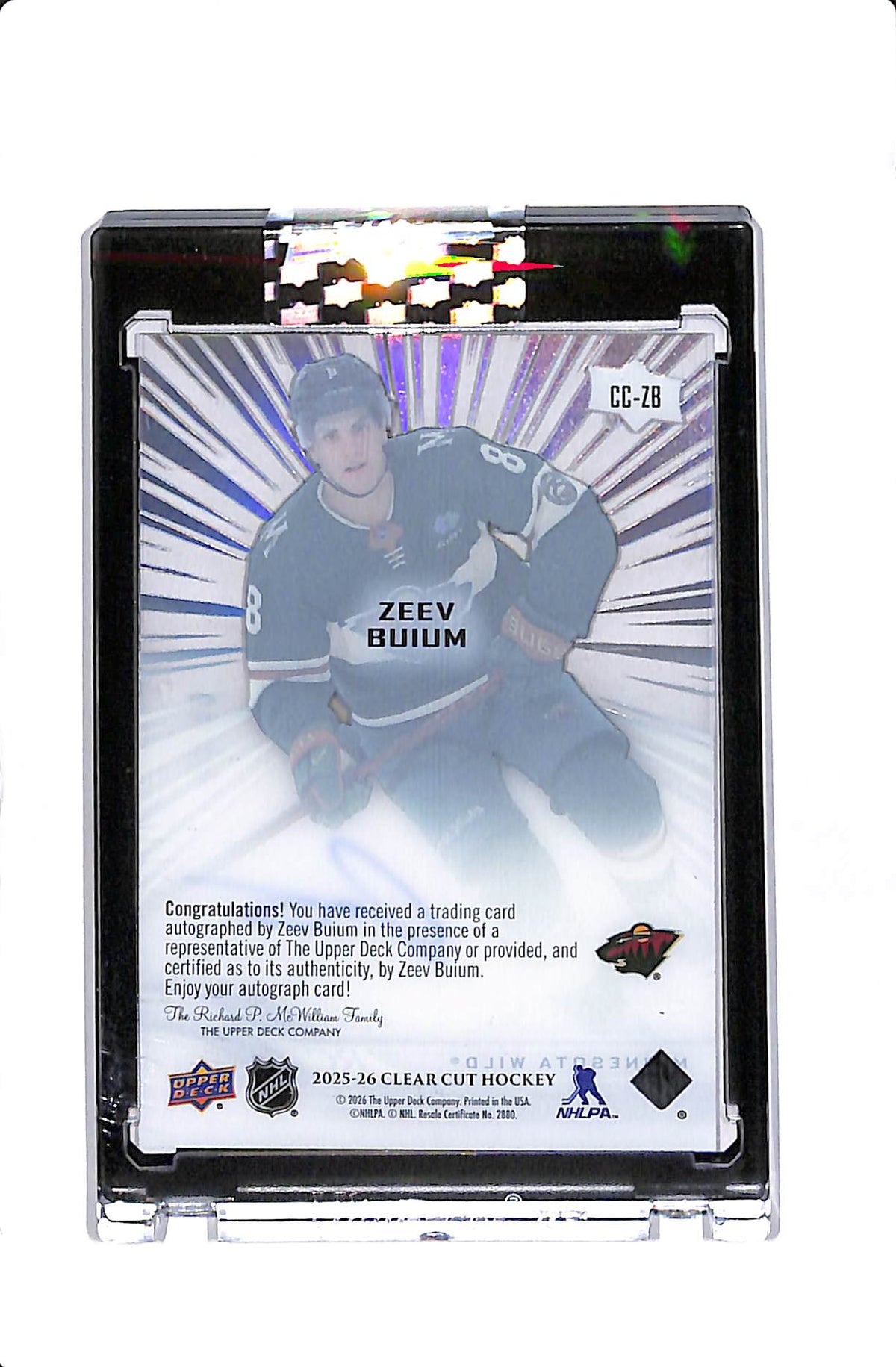 2025-26 UD CLEAR CUT ZEEV BUIUM #CC-ZB OUTBURST ROOKIE AUTO /25