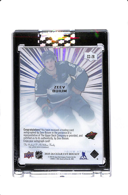 2025-26 UD CLEAR CUT ZEEV BUIUM #CC-ZB OUTBURST ROOKIE AUTO /25