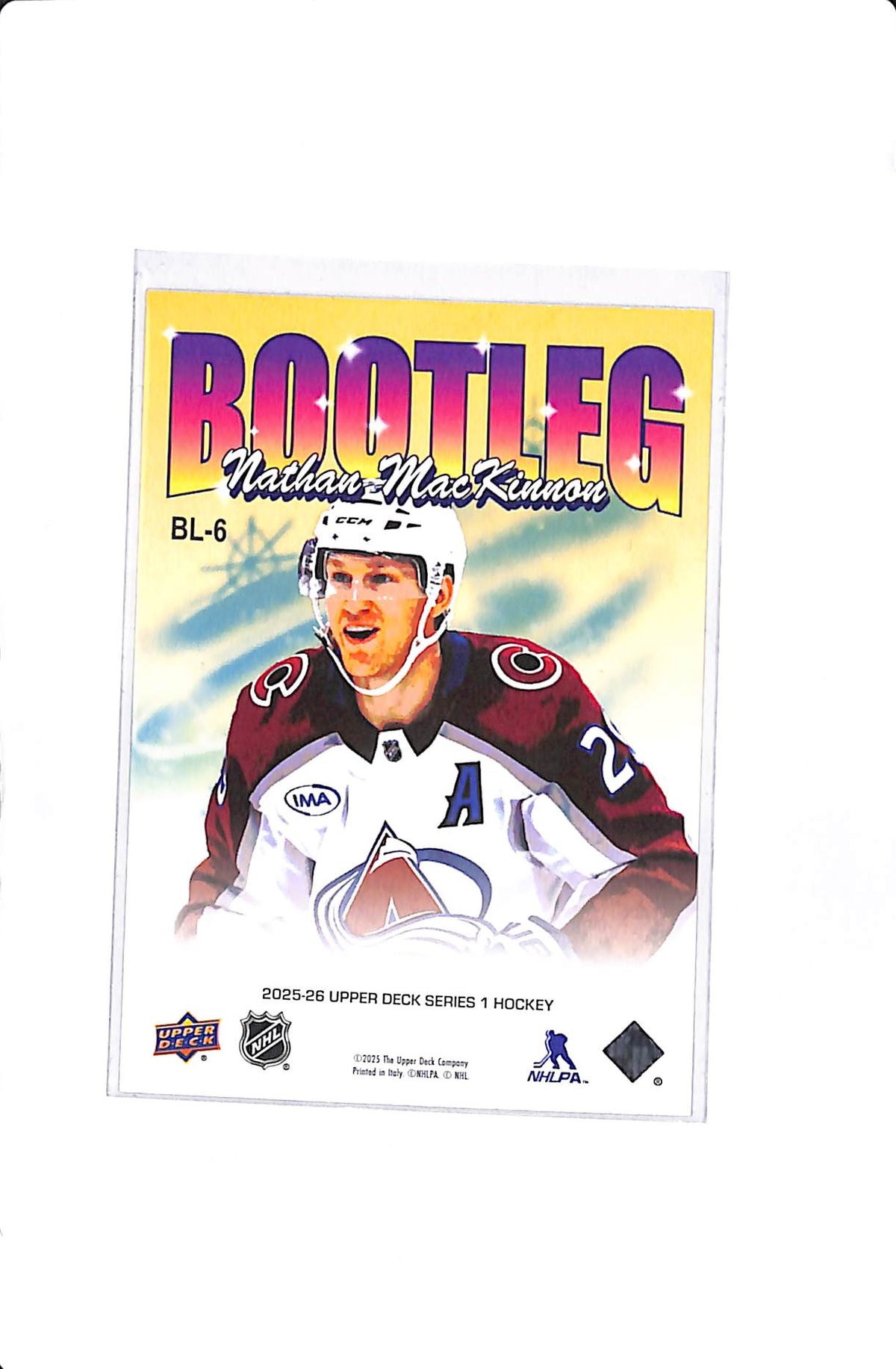 2025-26 UPPER DECK SERIES 1 NATHAN MACKINNON BOOTLEG SSP #BL-6