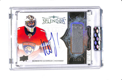 2017-18 UPPER DECK SPLENDOR #BL-RL ROBERTO LUONGO PATCH AUTO /36 GAME USED