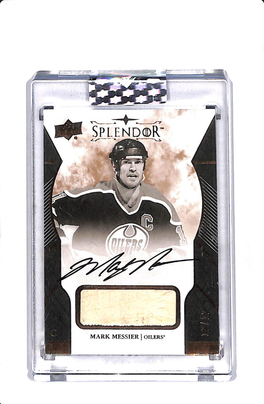 2017-18 UPPER DECK SPLENDOR #BW-MM MARK MESSIER STICK PATCH AUTO /12 (BOOKEND)