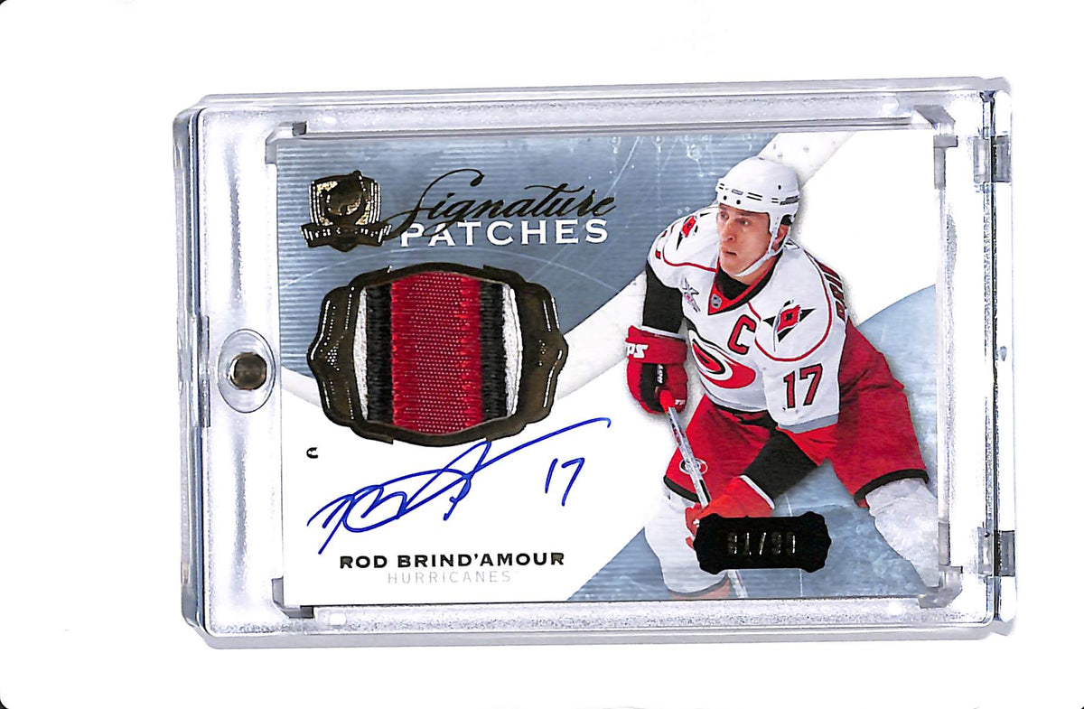 2014-15 UPPER DECK THE CUP ROB BRIND'AMOUR #SP-RM SIGNATURE PATCHES /99