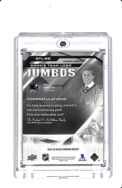 2024-25 UPPER DECK BLACK DIAMOND WILL SMITH ROOKIE TEAM LOGO JUMBOS