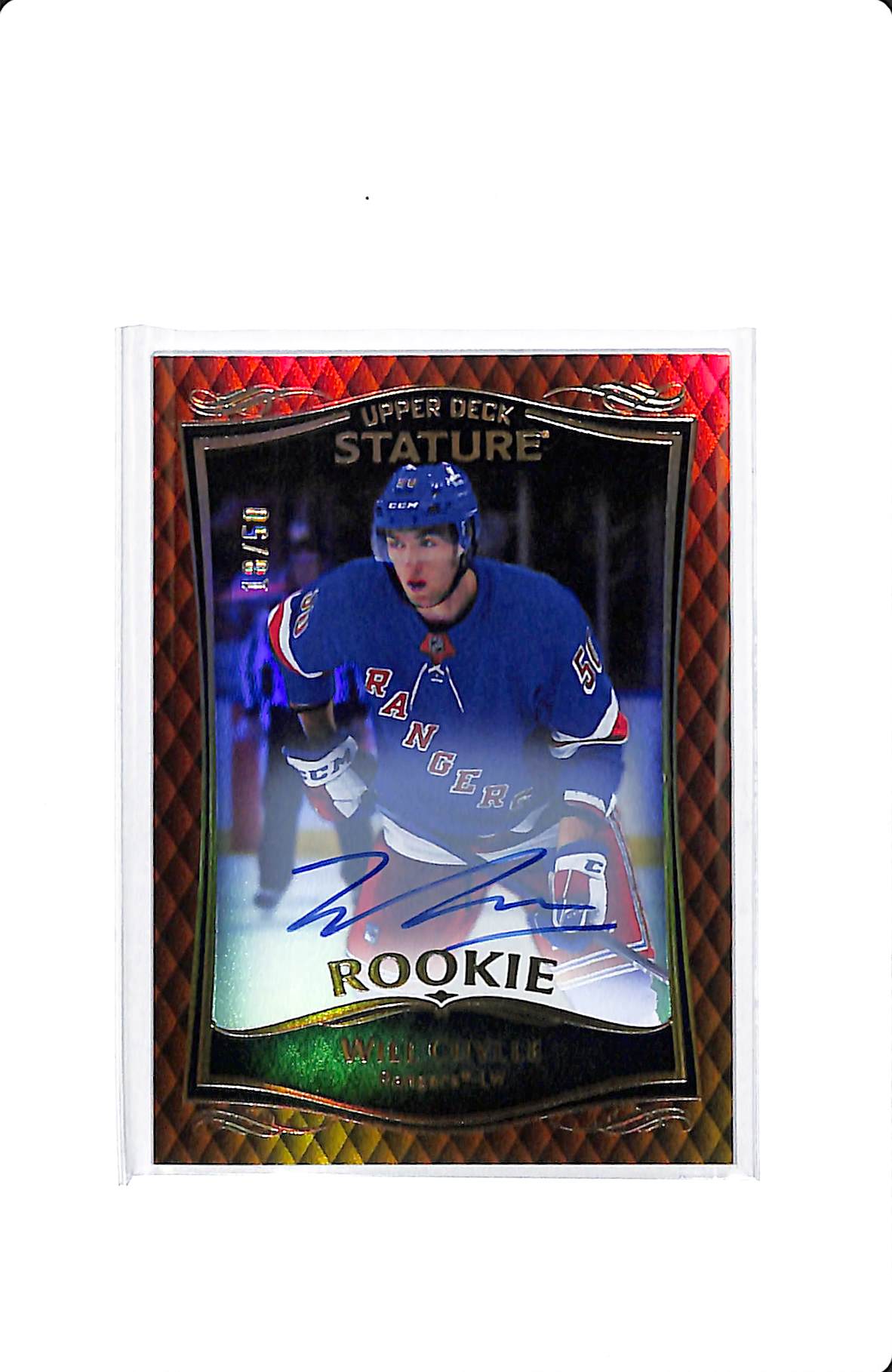 2023-24 UPPER DECK STATURE ROOKIE ORANGE AUTO WILL CUYLLE 18/50