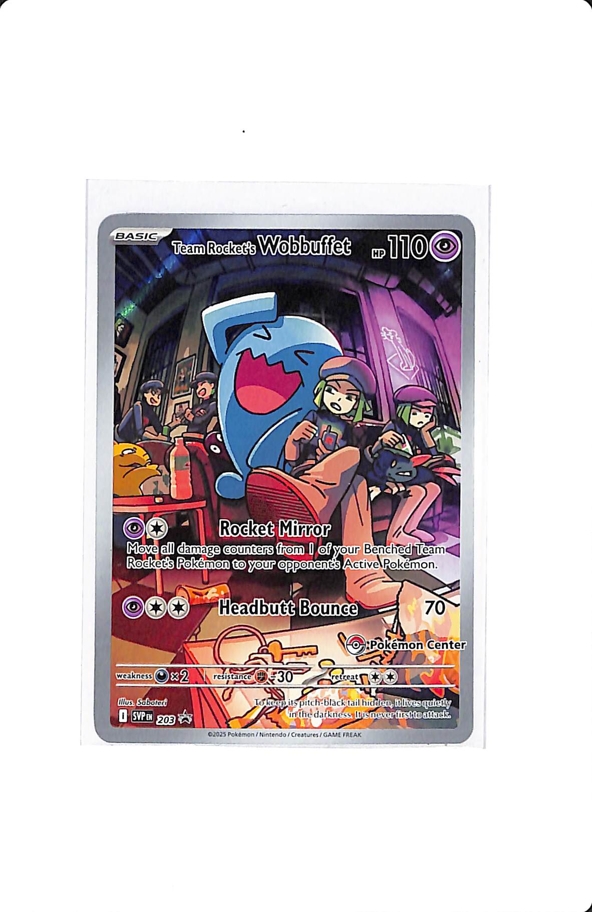 TEAM ROCKET'S WOBBUFFET 203 PROMO (POKEMON CENTER EXCLUSIVE)