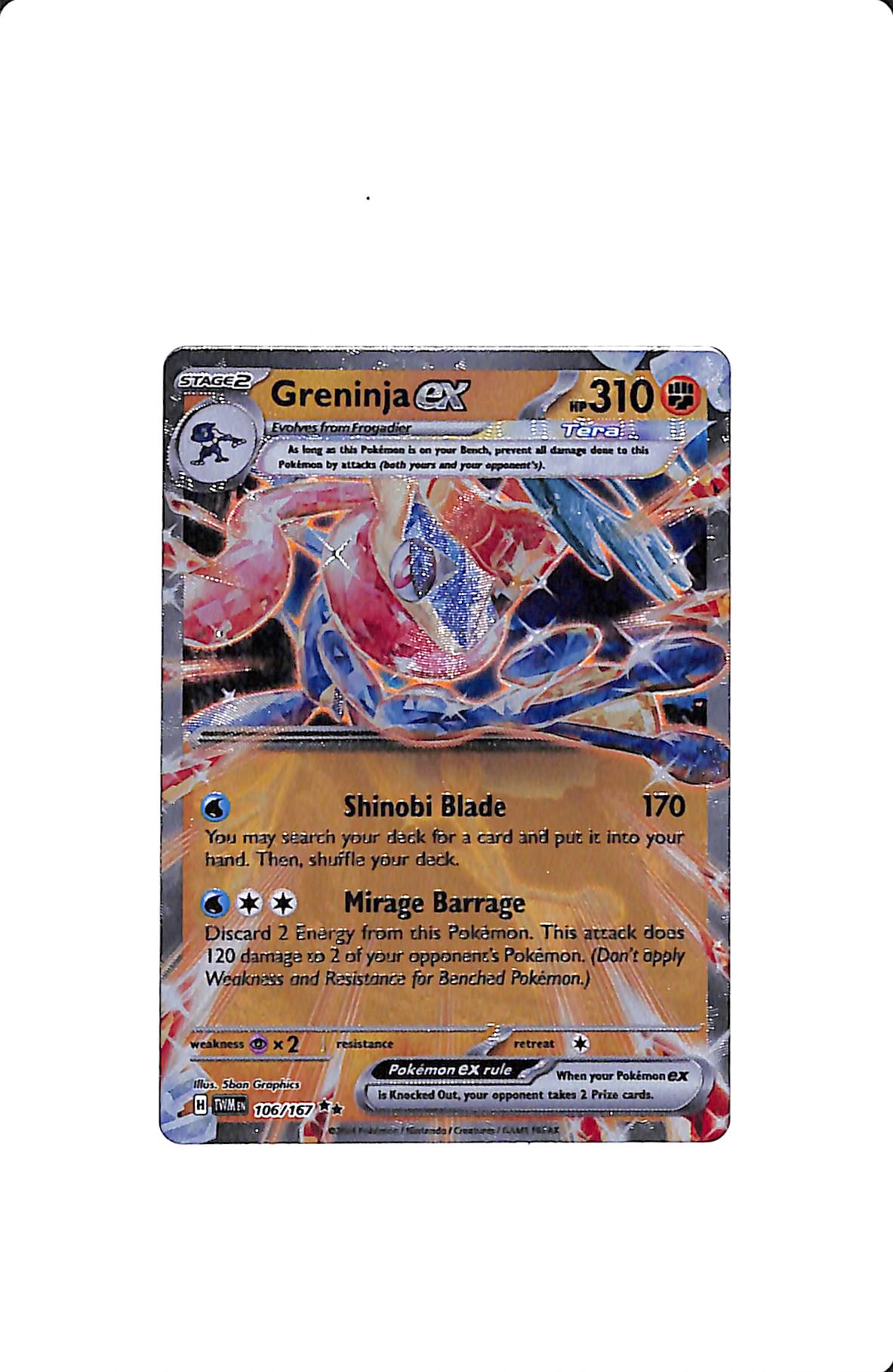 GRENINJA EX 106/167 (GameStop Metal Card)