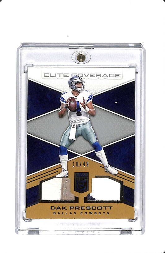 2017 PANINI DONRUSS ELITE ELITE COVERAGE DAK PRESCOTT DUAL PATCH 10/49