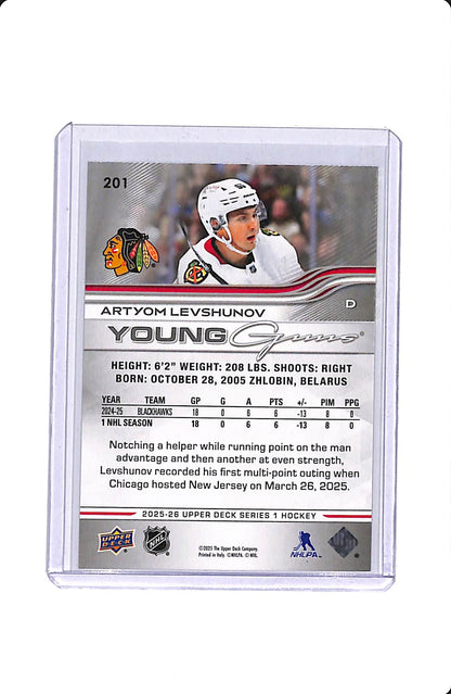 2025-26 UPPER DECK SERIES 1 YOUNG GUNS ARTYOM LEVSHUNOV