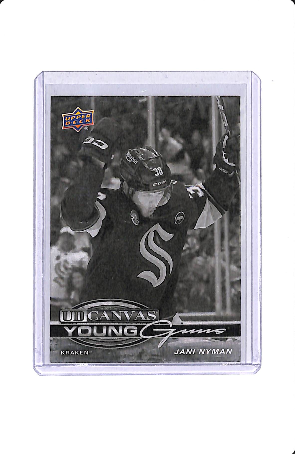 2025-26 UPPER DECK SERIES 1 UD CANVAS YOUNG GUNS JANI NYMAN BLACK & WHITE