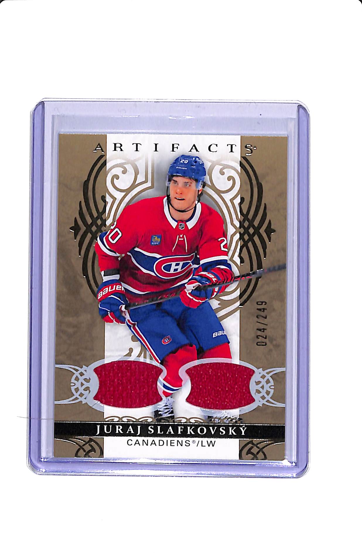 2026-27 UPPER DECK ARTIFACTS #83 JURAJ SLAFKOVSKY MATERIAL GOLD /249
