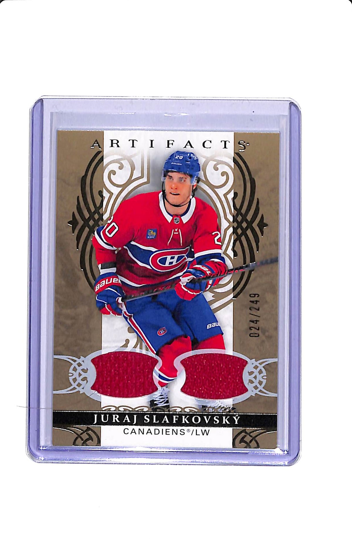 2026-27 UPPER DECK ARTIFACTS #83 JURAJ SLAFKOVSKY MATERIAL GOLD /249