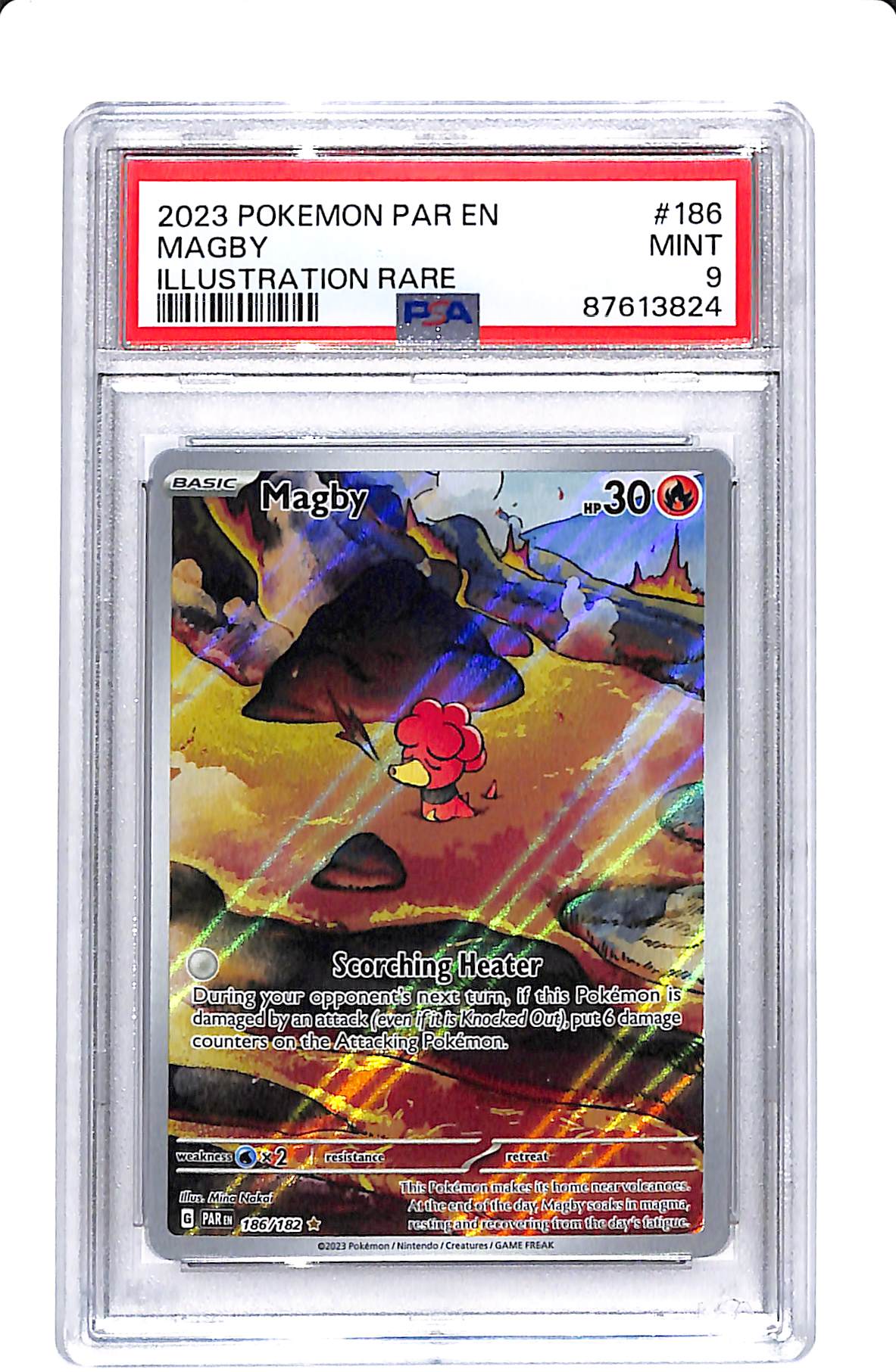 2023 POKEMON PAR EN MAGBY ILLUSTRATION RARE PSA 9