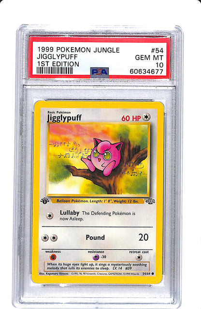 1999 POKEMON JUNGLE JIGGLYPUFF 1ST EDITION PSA 10