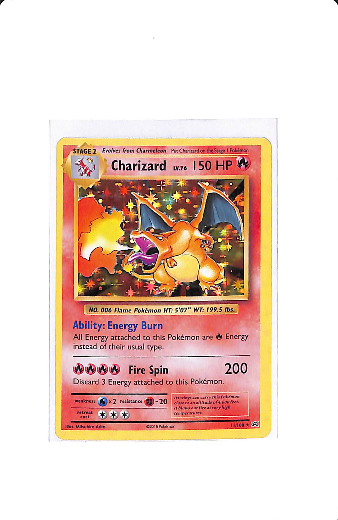 CHARIZARD HOLOFOIL 11/108