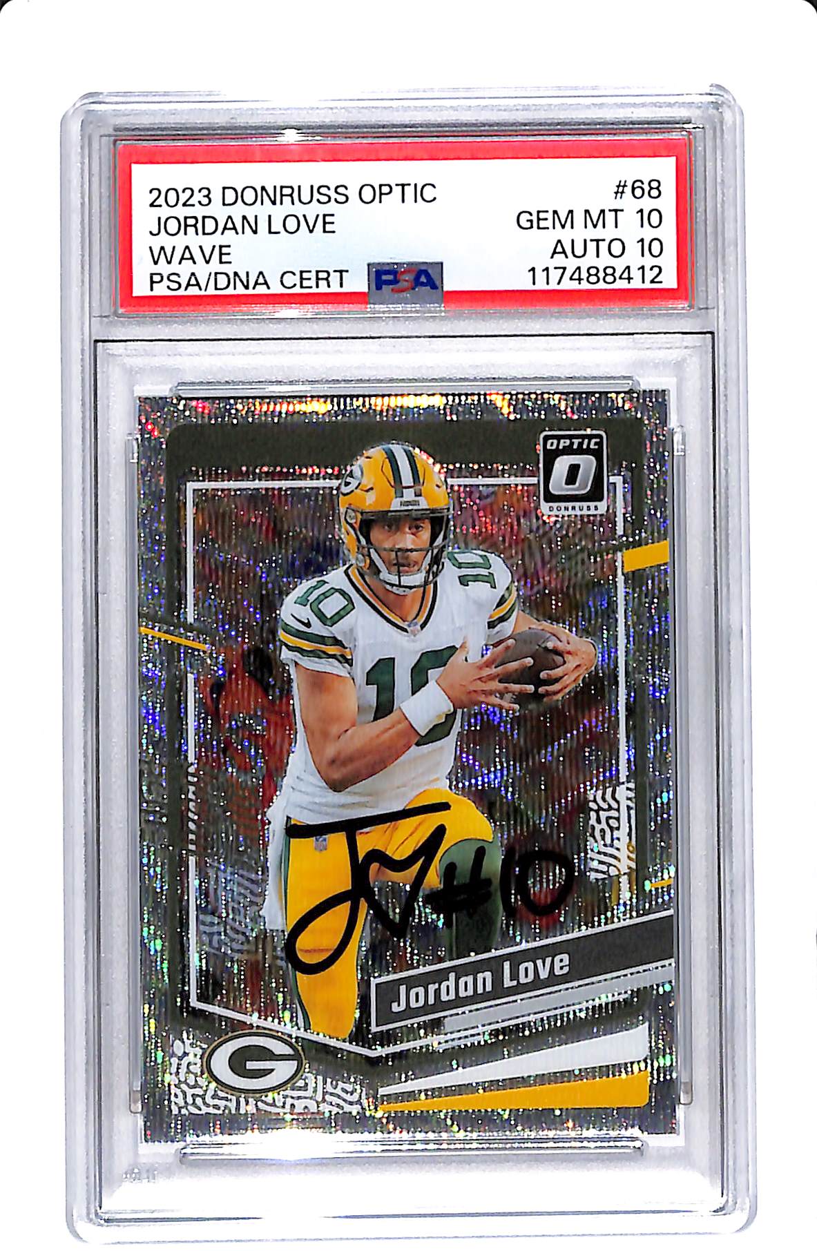 2023 DONRUSS OPTIC JORDAN LOVE WAVE PSA/DAN CERT PSA 10 AUTO 10