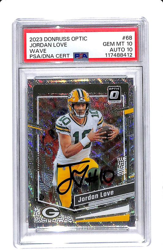 2023 DONRUSS OPTIC JORDAN LOVE WAVE PSA/DAN CERT PSA 10 AUTO 10