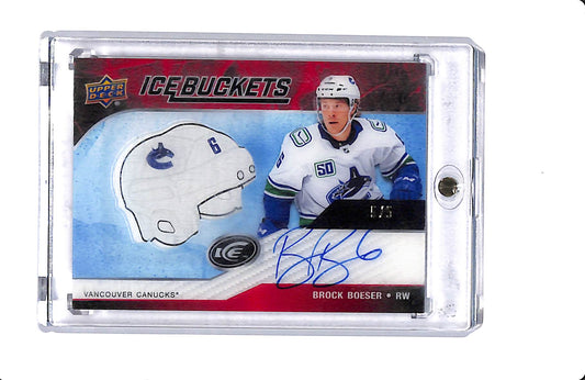 2019-20 UD ICE HOCKEY ICE BUCKETS BROCK BOESER AUTO 5/5