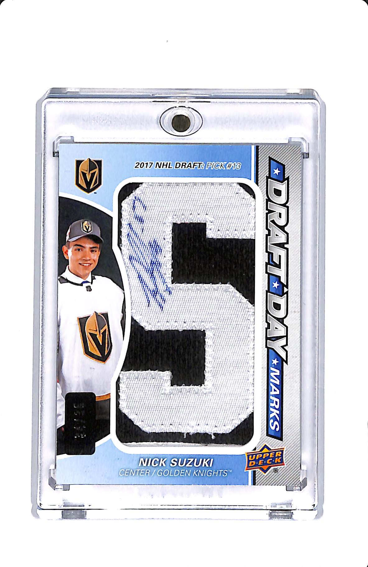 2018-19 UPPER DECK SP GAME USED DRAFT DAY MARKS NICK SUZUKI 