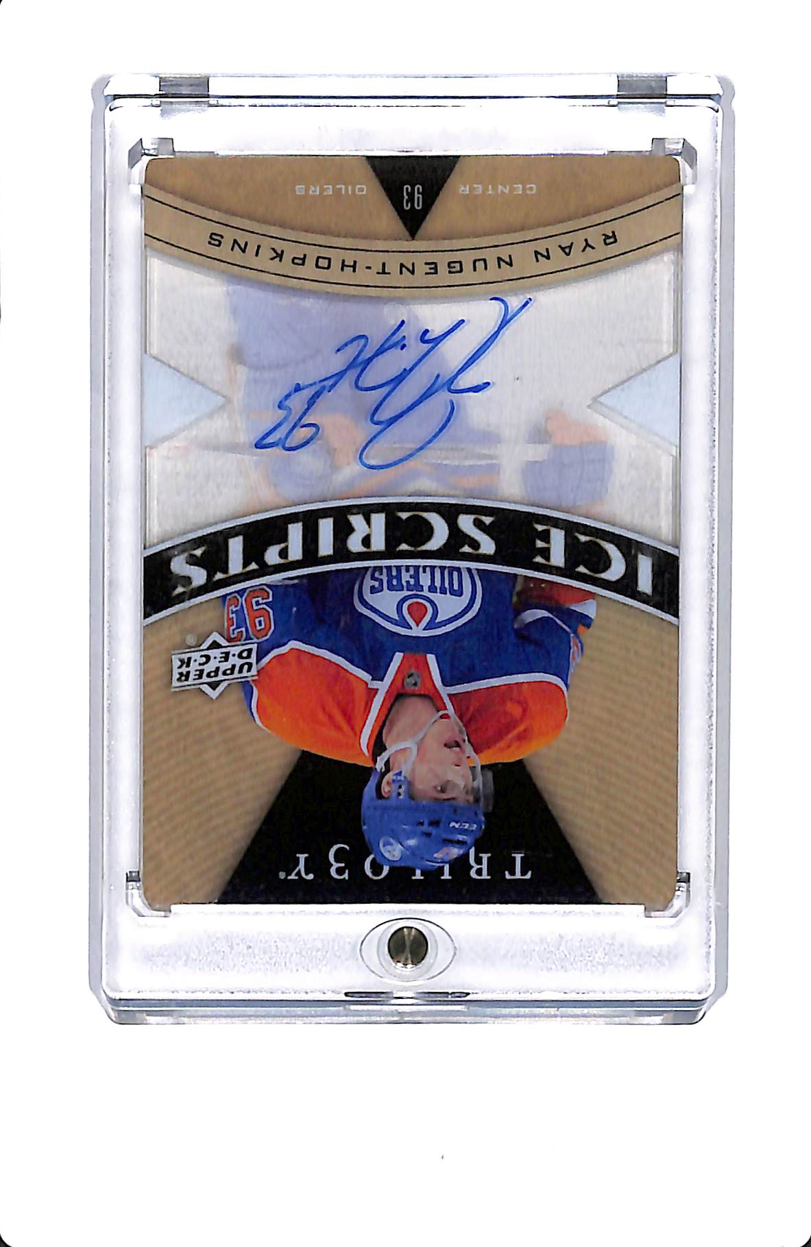 2012-13 UPPER DECK TRILOGY ICE SCRIPTS RYAN NUGENT-HOPKINS AUTO