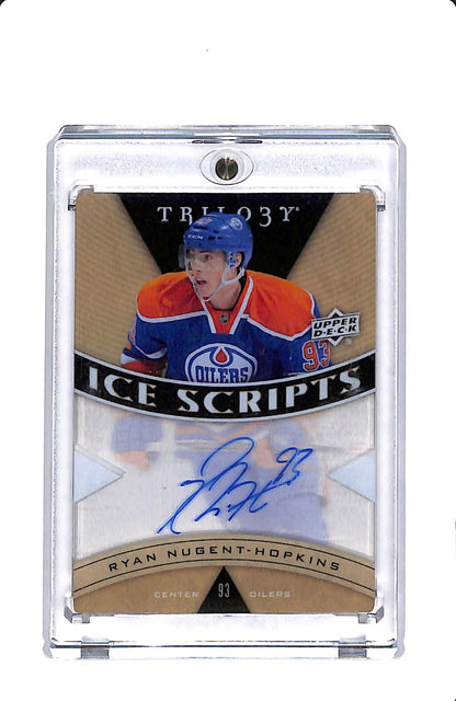 2012-13 UPPER DECK TRILOGY ICE SCRIPTS RYAN NUGENT-HOPKINS AUTO