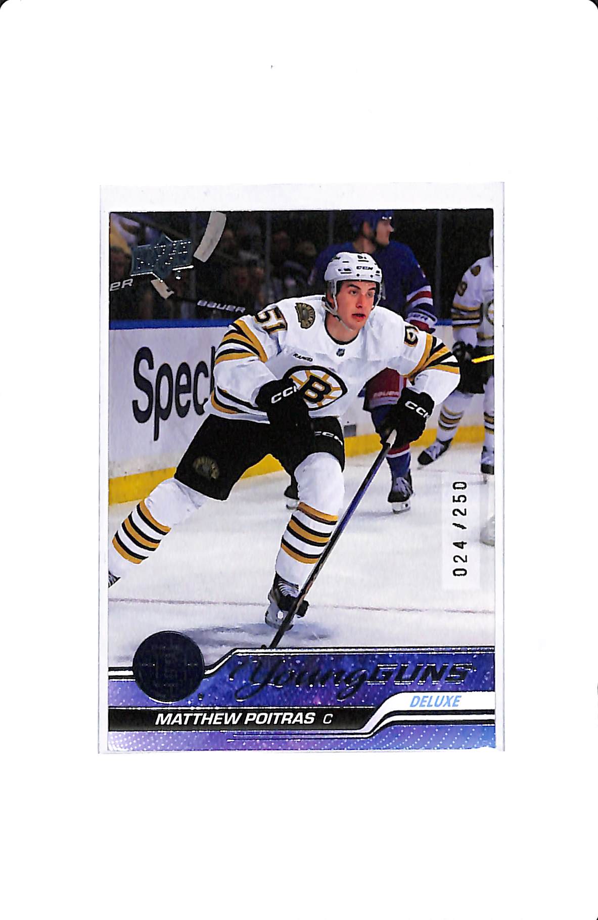 2023-24 UPPER DECK SERIES 2 YOUNG GUNS DELUXE MATTHEW POITRAS 024/250