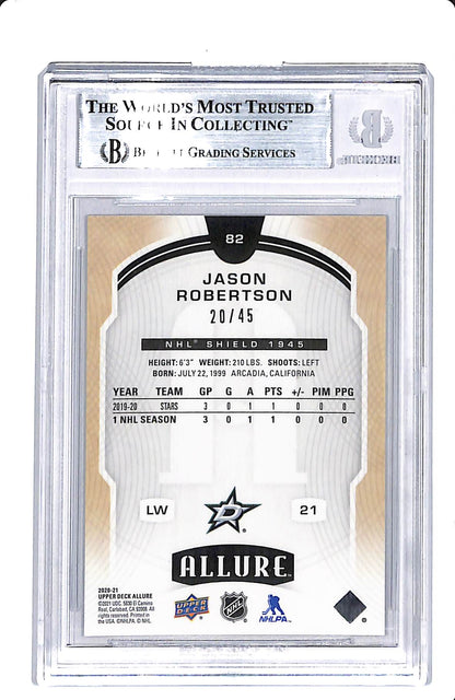 2020-21 UPPER DECK ALLURE JASON ROBERTSON 1945 SHIELD ROOKIE BGS 9