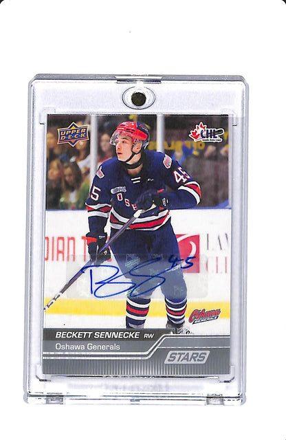2023-24 UPPER DECK CHL BECKETT SENNECKE STARS AUTO