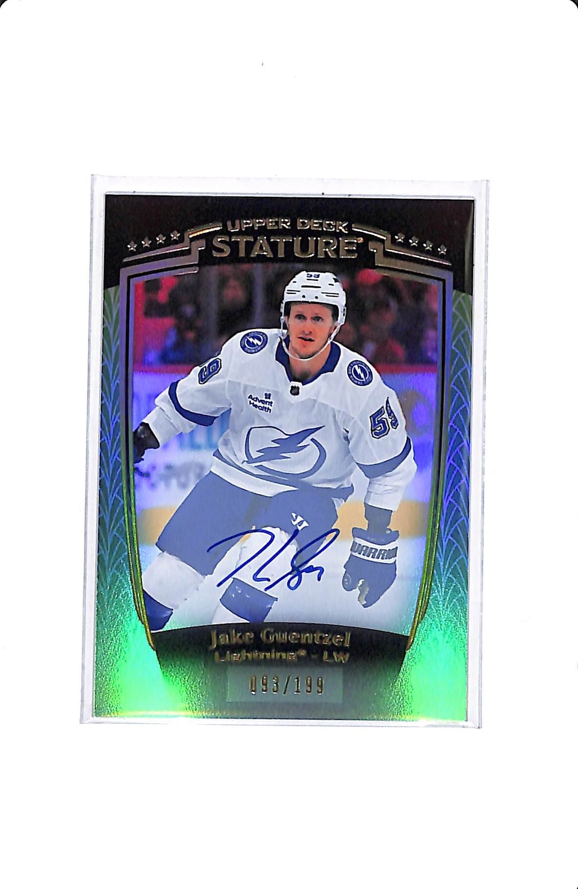 2024-25 STATURE JAKE GUENTZEL GREEN AUTOGRAPH 93/199