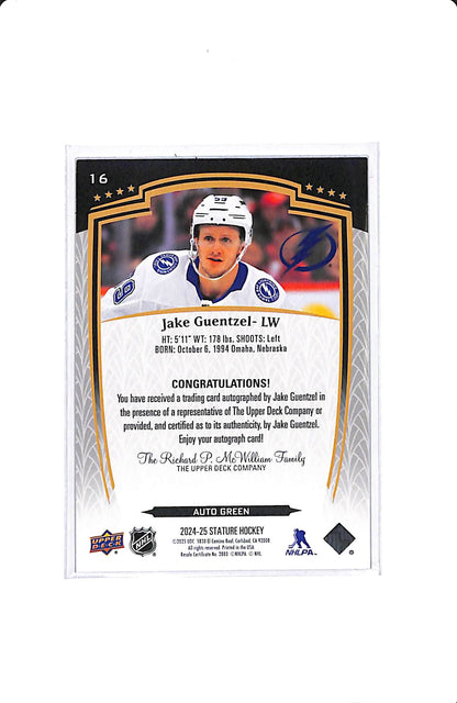 2024-25 STATURE JAKE GUENTZEL GREEN AUTOGRAPH 93/199