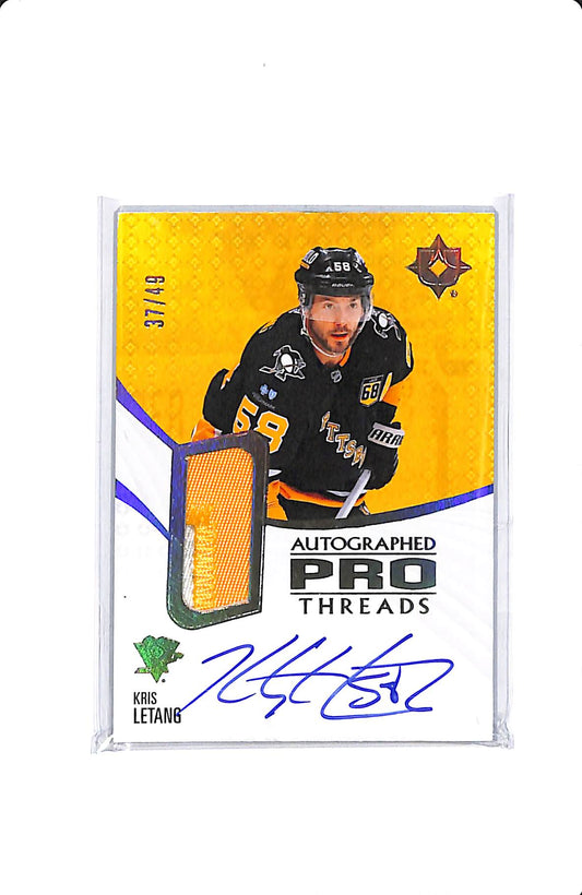 2023-24 UPPER DECK ULTIMATE KRIS LETANG AUTOGRAPHED PRO THREADS 37/49