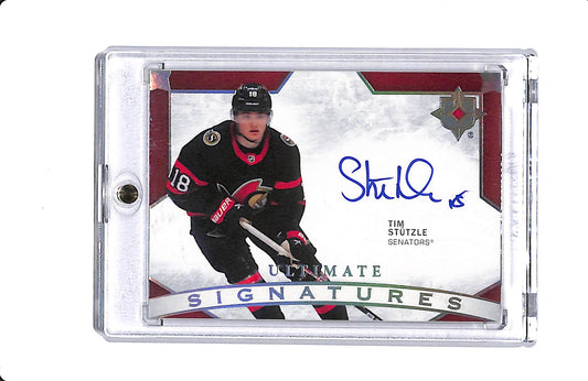 2021-22 UPPER DECK ULTIMATE TIM STUTZLE ULTIMATE SIGNATURES