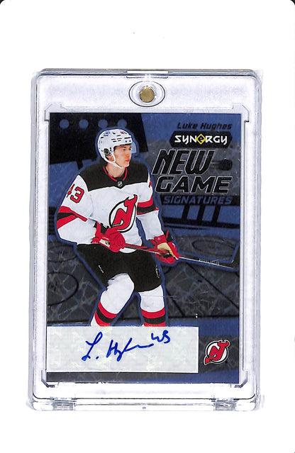 2024-25 UPPER DECK SYNERGY LUKE HUGHES NEW GAME SIGNATURES 14/15