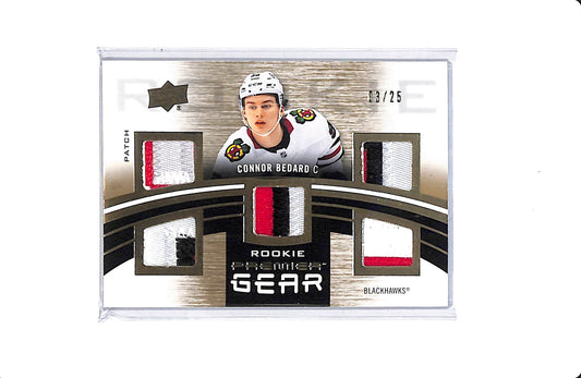 2023-24 UPPER DECK PREMIER CONNOR BEDARD ROOKIE PREMIER GEAR 03/25